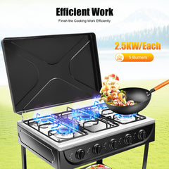Treliamd camping stove manual ignition with precise flame control outdoors.