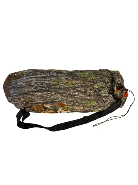 Treow Outdoors Cocoon Hammock in Treow camo blends with trees for concealment.