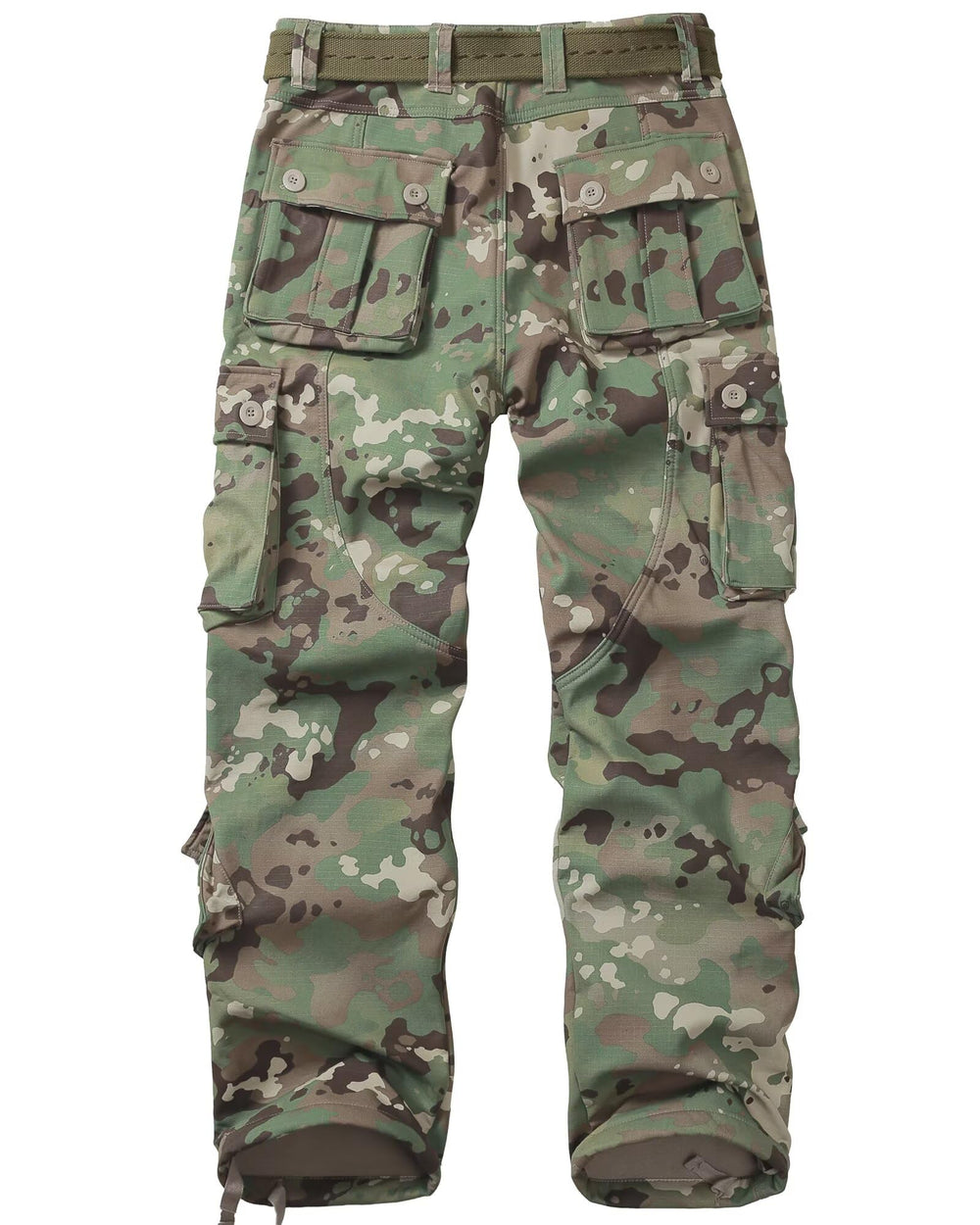 TRGPSG men's softshell cargo pants with side pockets for quick-access gear and organization.