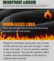 TRGPSG fleece-lined pants rear pockets offer secure storage for essentials on cold days.