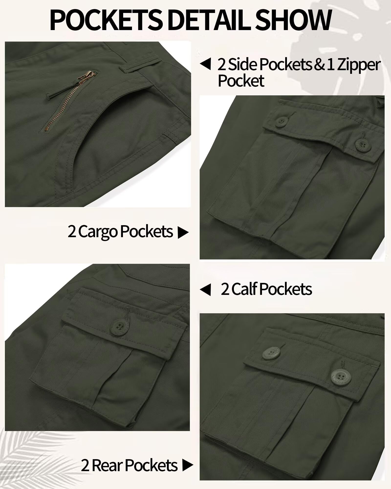 TRGPSG cargo pants side pocket close-up for utility.