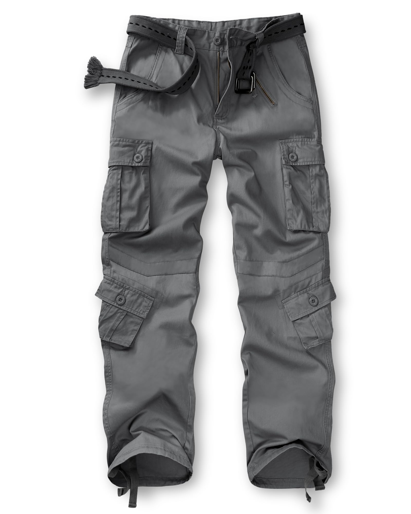 TRGPSG women's casual combat cargo pants camouflage front view, versatile outdoor comfort.