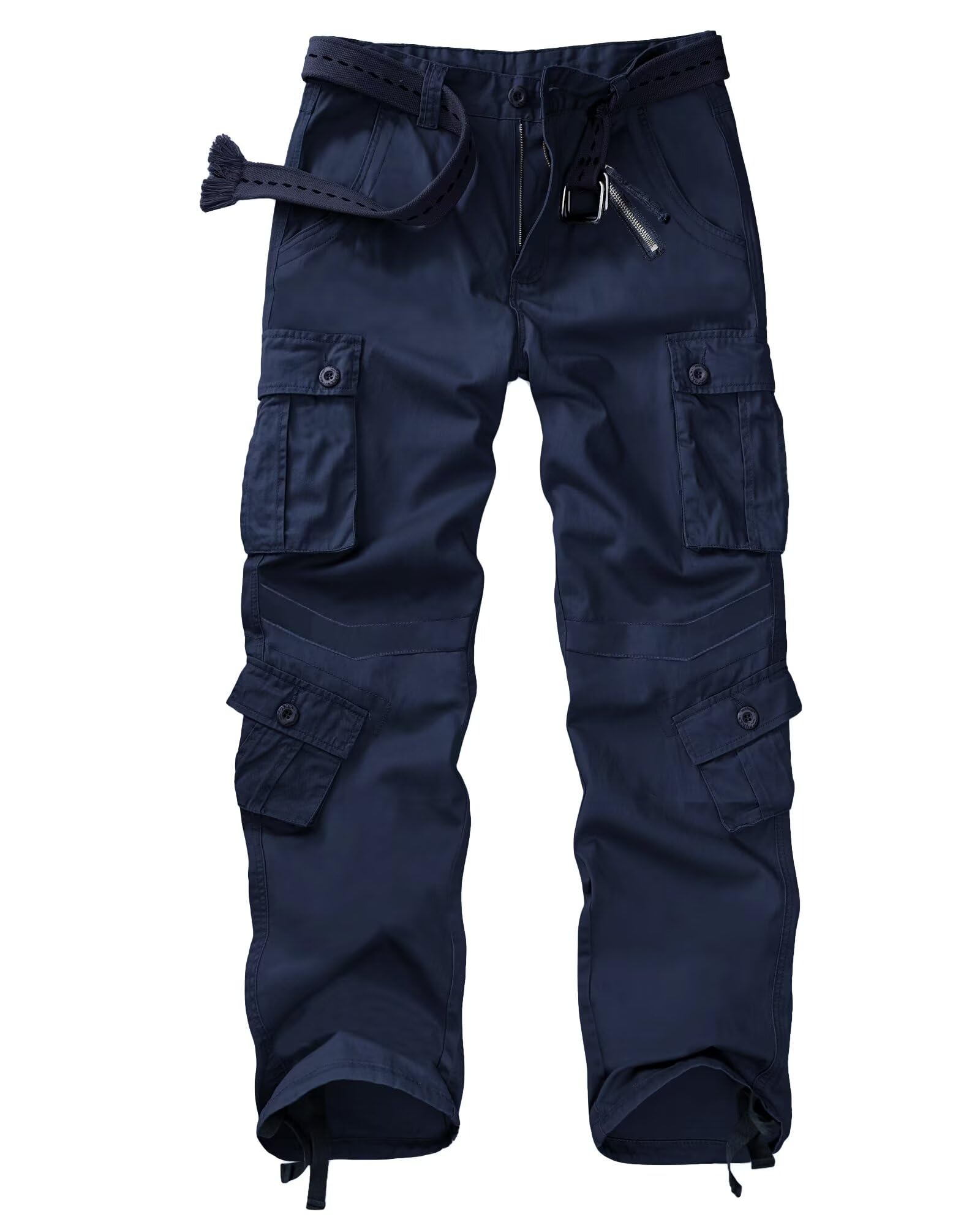 TRGPSG women's camouflage cargo pants front view showing adjustable waist and pockets for comfort.