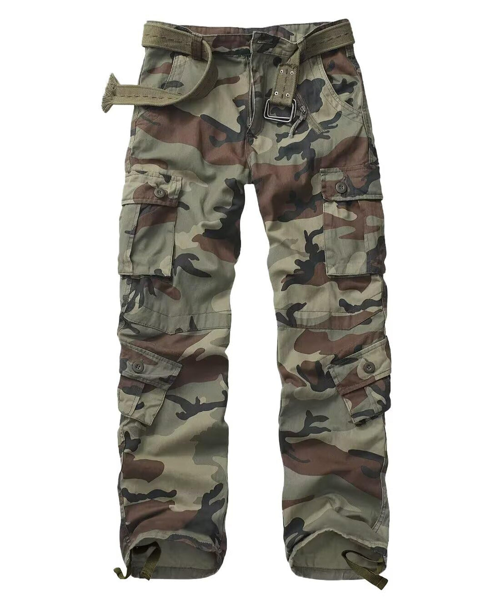 TRGPSG women's casual combat cargo pants front view with versatile storage and comfort