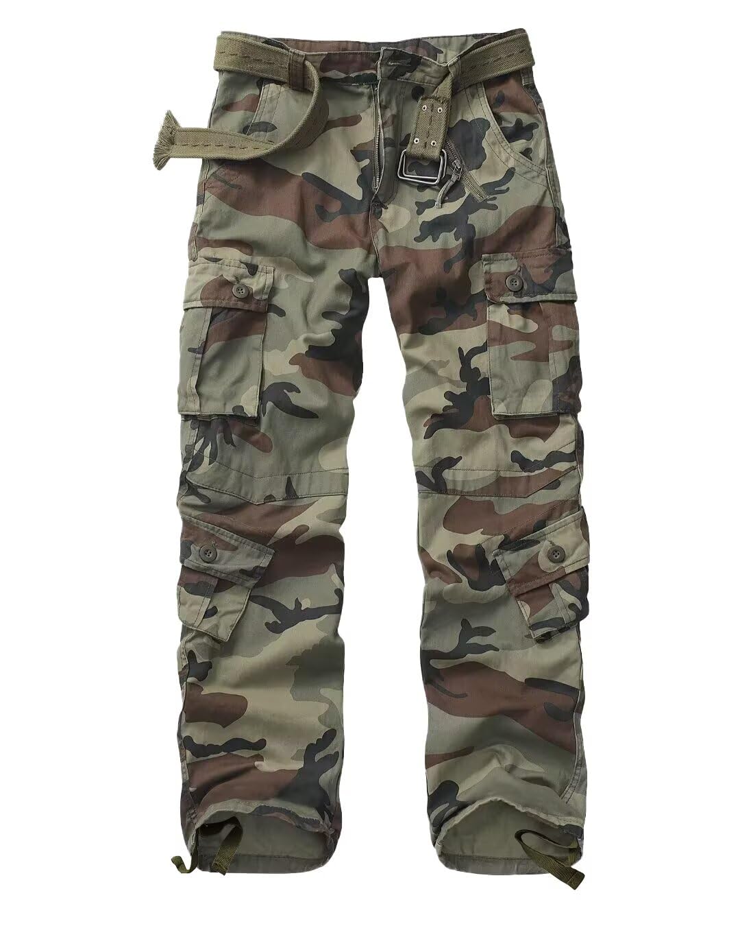 TRGPSG women's casual combat cargo pants front view with versatile storage and comfort