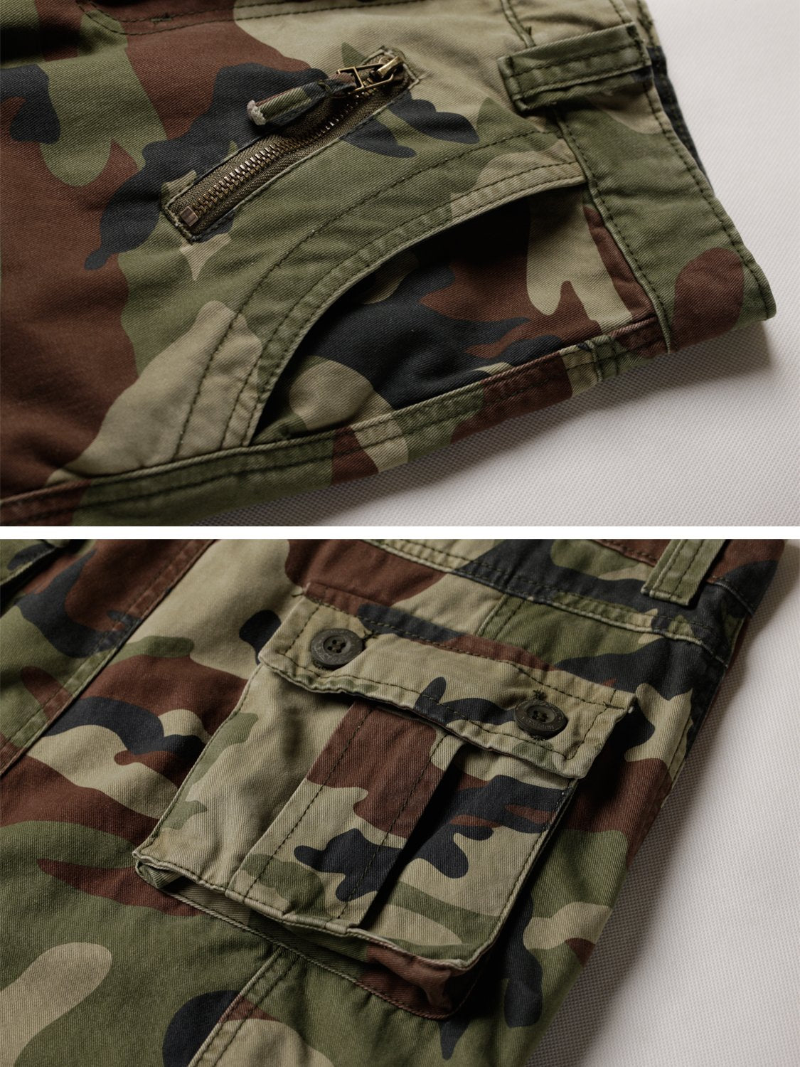 TRGPSG nine-pocket cargo pants, practical storage for essentials on weekend trips.