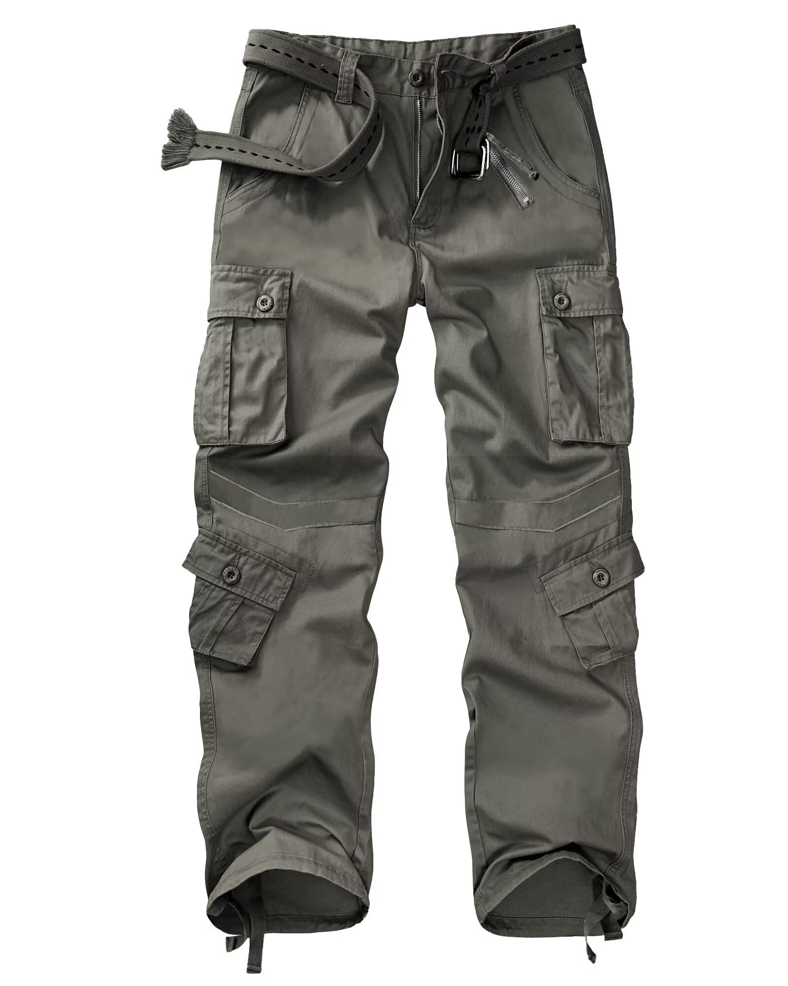 TRGPSG women's camouflage cargo pants front view for outdoor versatility.