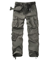 TRGPSG women's camouflage cargo pants front view for outdoor versatility.