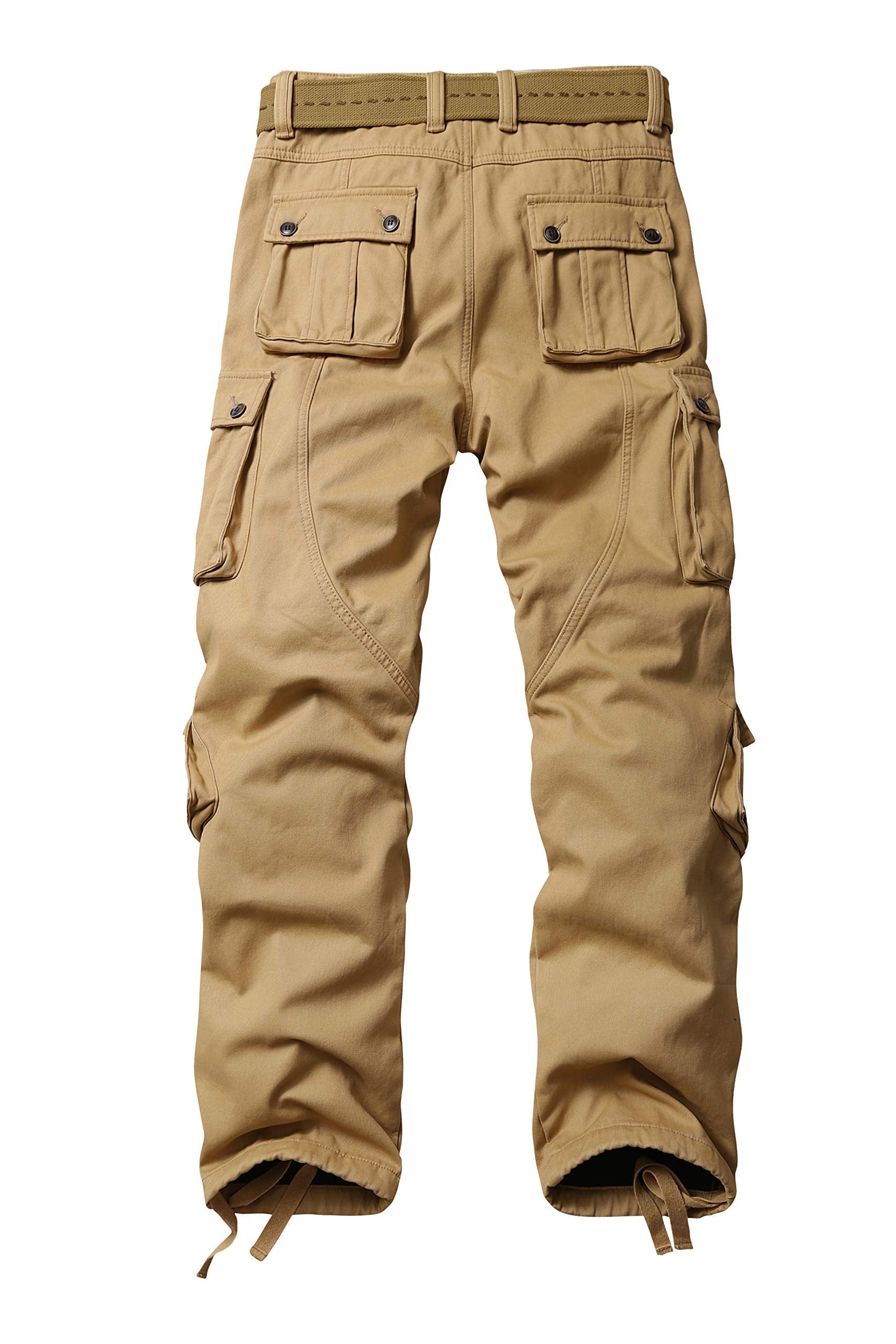 TRGPSG YY3358 khaki hiking pants side pocket view highlighting eight secure pockets for gear