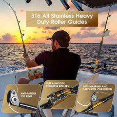 Saltwater big game fishing setup with TRHUNTER rod