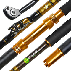 TRHUNTER Offshore Trolling Rod — 6ft, 80-120lbs, carbon butt