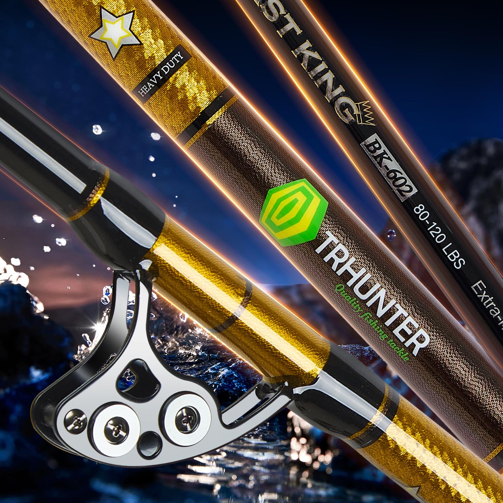 Angler using TRHUNTER Offshore Trolling Rod for marlin or tuna