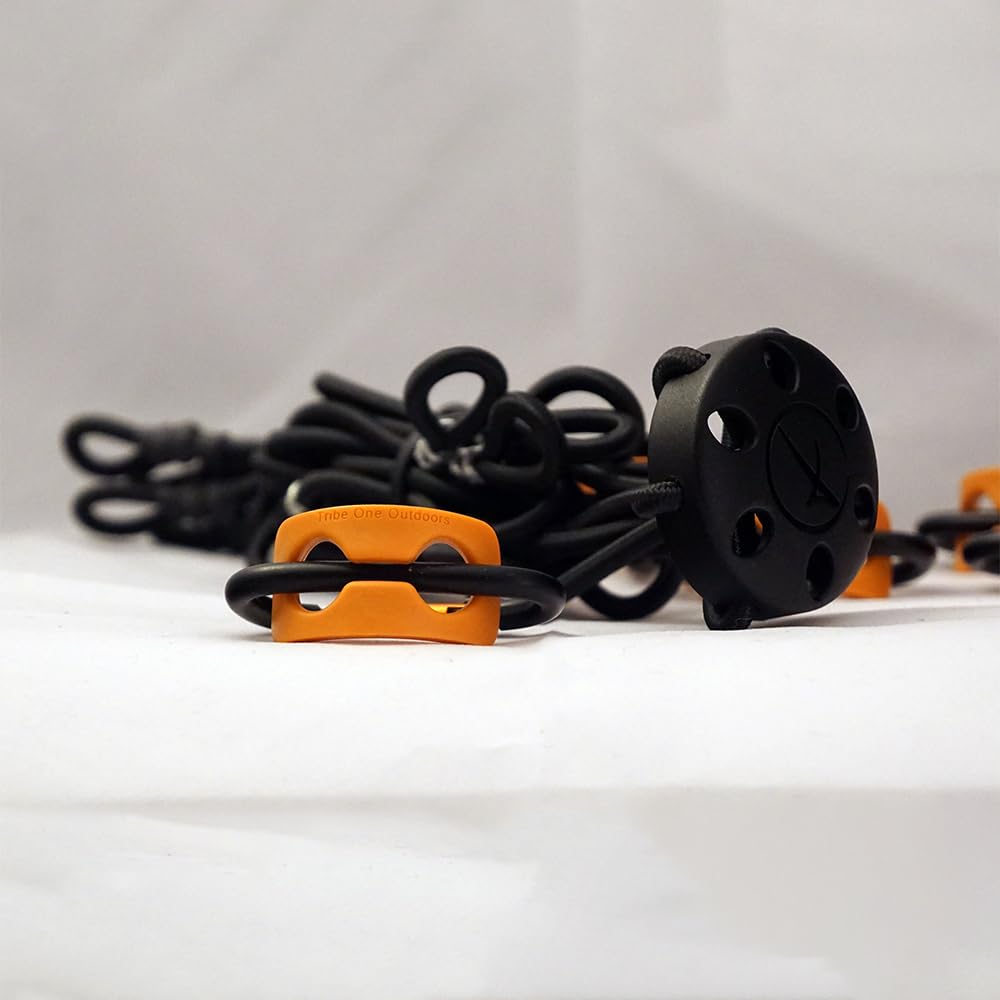 TribeOne outdoor net organizes helmets, shoes, water bottles, and tents outside the pack.