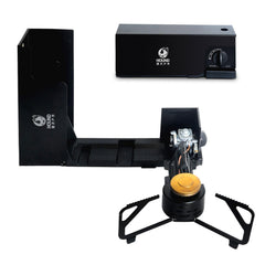 Triclicks Butane Stove folded for compact packing and travel