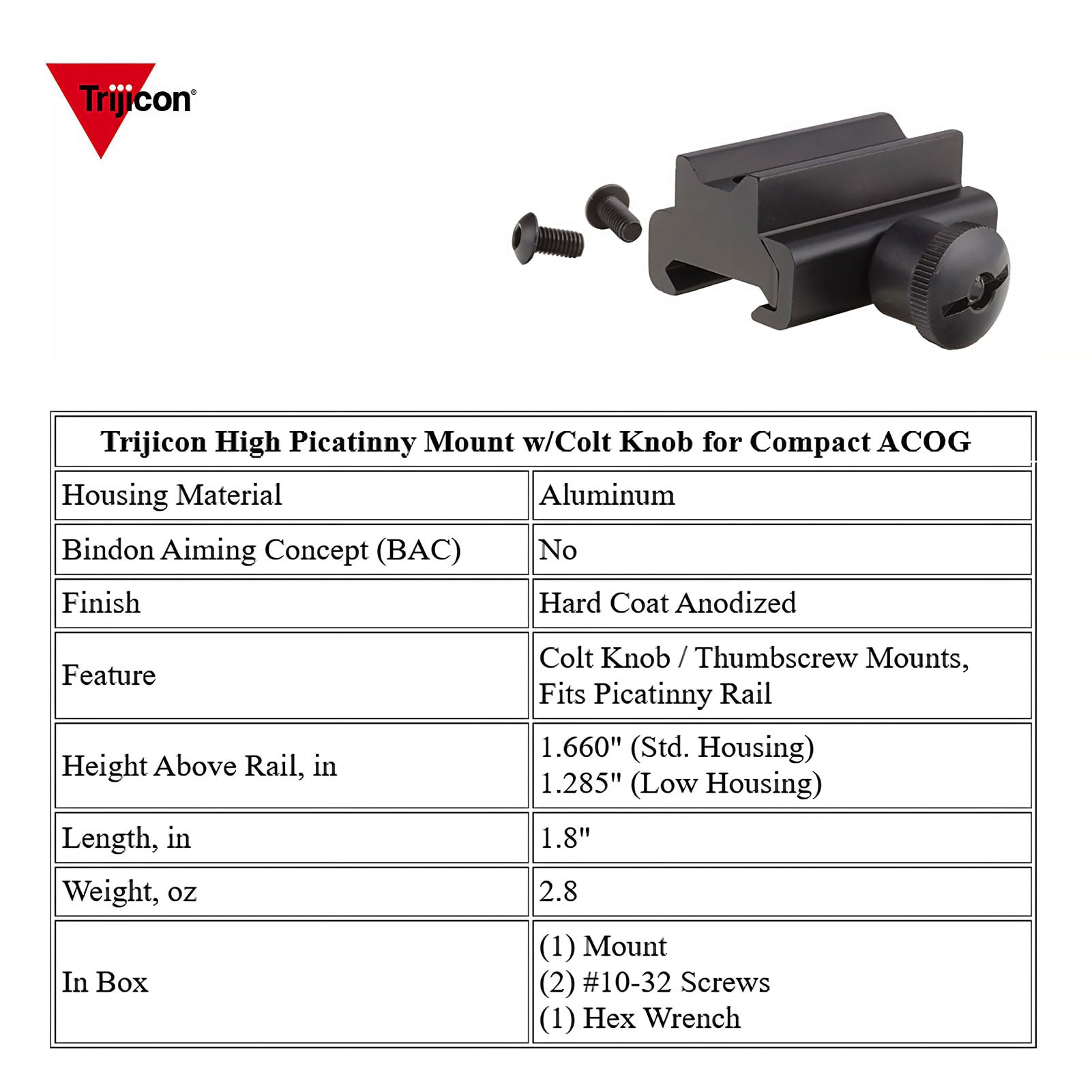 Trijicon AC12036 full assembly, ready-to-install package.