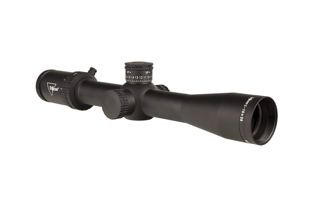 Trijicon Credo 2-10x36 FFP MOA Red objective-lens highlights light-gathering capability for varied lighting