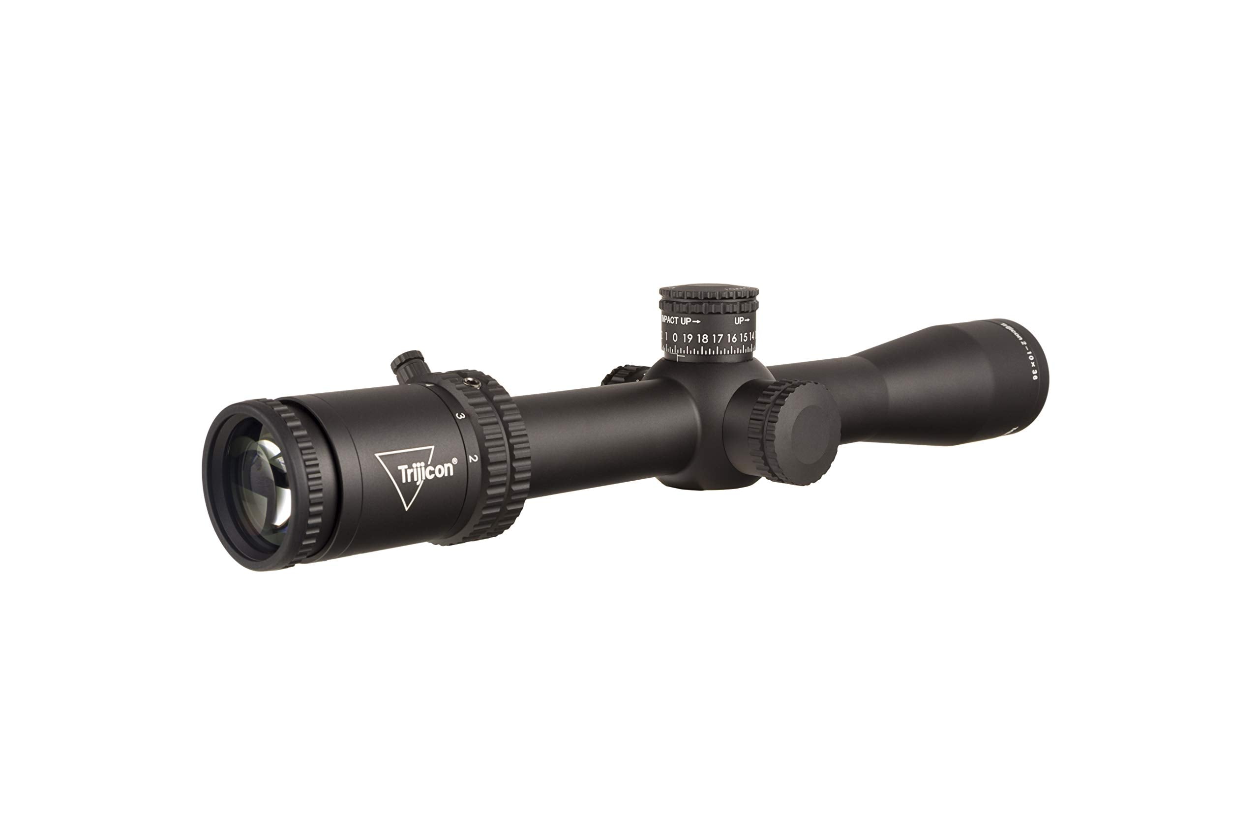 Trijicon Credo scope turret shows precise elevation and windage adjustments