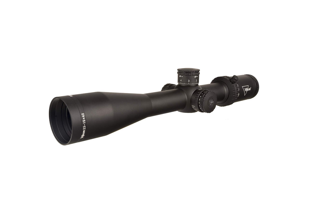 Trijicon Credo objective lens delivers light transmission and sharp imagery at various distances.
