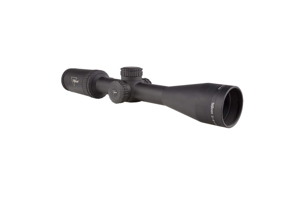 Trijicon Credo 3-9x40 SFP reticle closeup shows crisp MOA red visibility for quick aiming