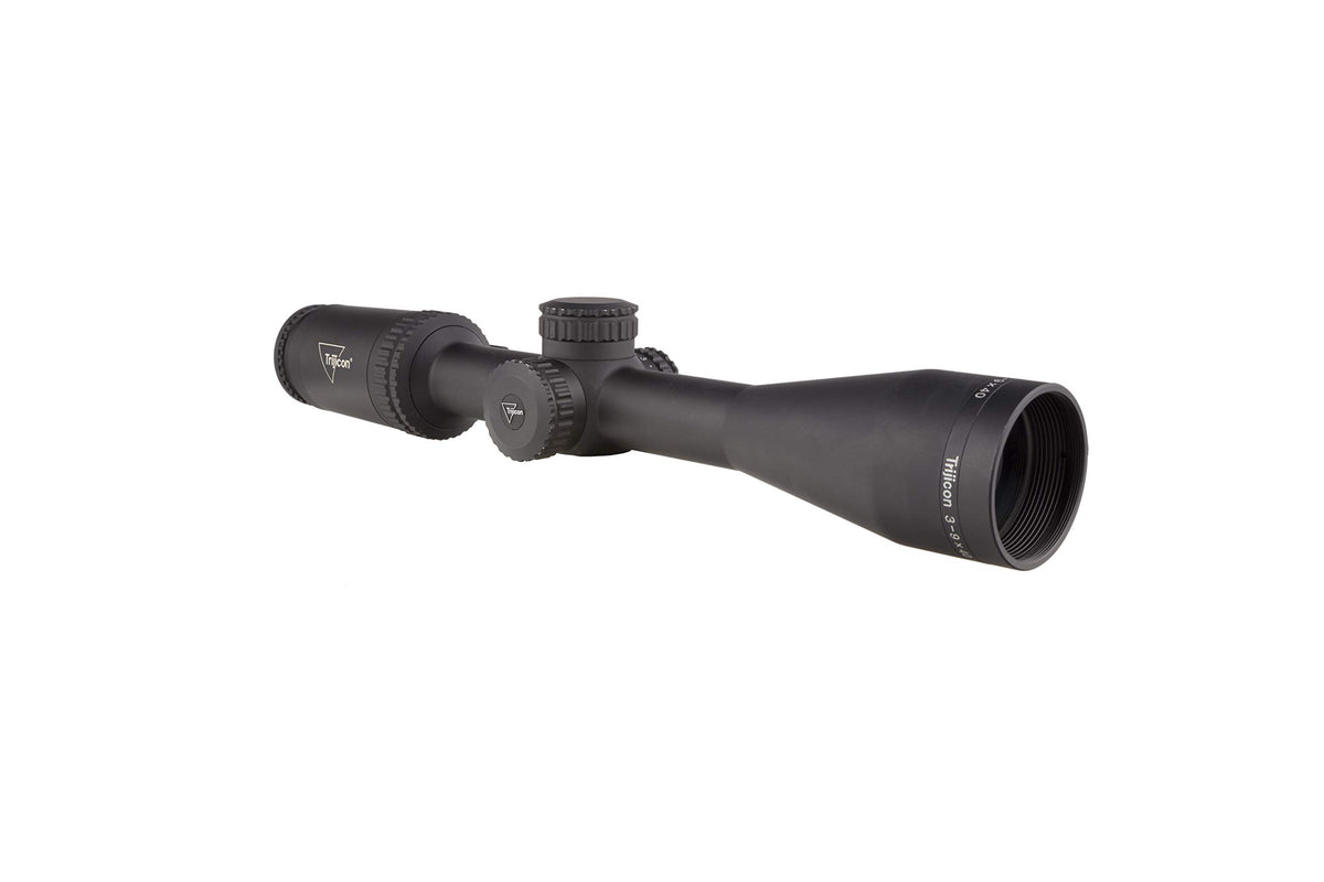 Trijicon Credo 3-9x40 SFP reticle closeup shows crisp MOA red visibility for quick aiming