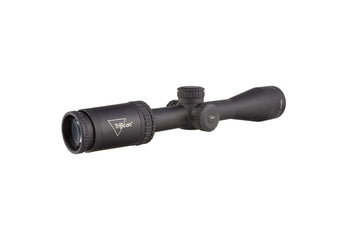 Trijicon Credo 3-9x40 SFP turret closeup demonstrates tactile adjustments for reliable zeroing