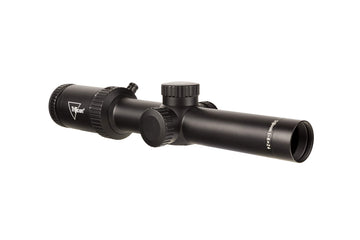 Trijicon Credo HX 1-6x24 red reticle close-up for quick target acquisition.