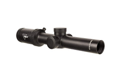 Trijicon Credo HX 1-6x24 red reticle close-up for quick target acquisition.
