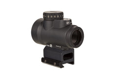 Trijicon MRO HD red dot ambidextrous brightness controls enable easy eye-open use.