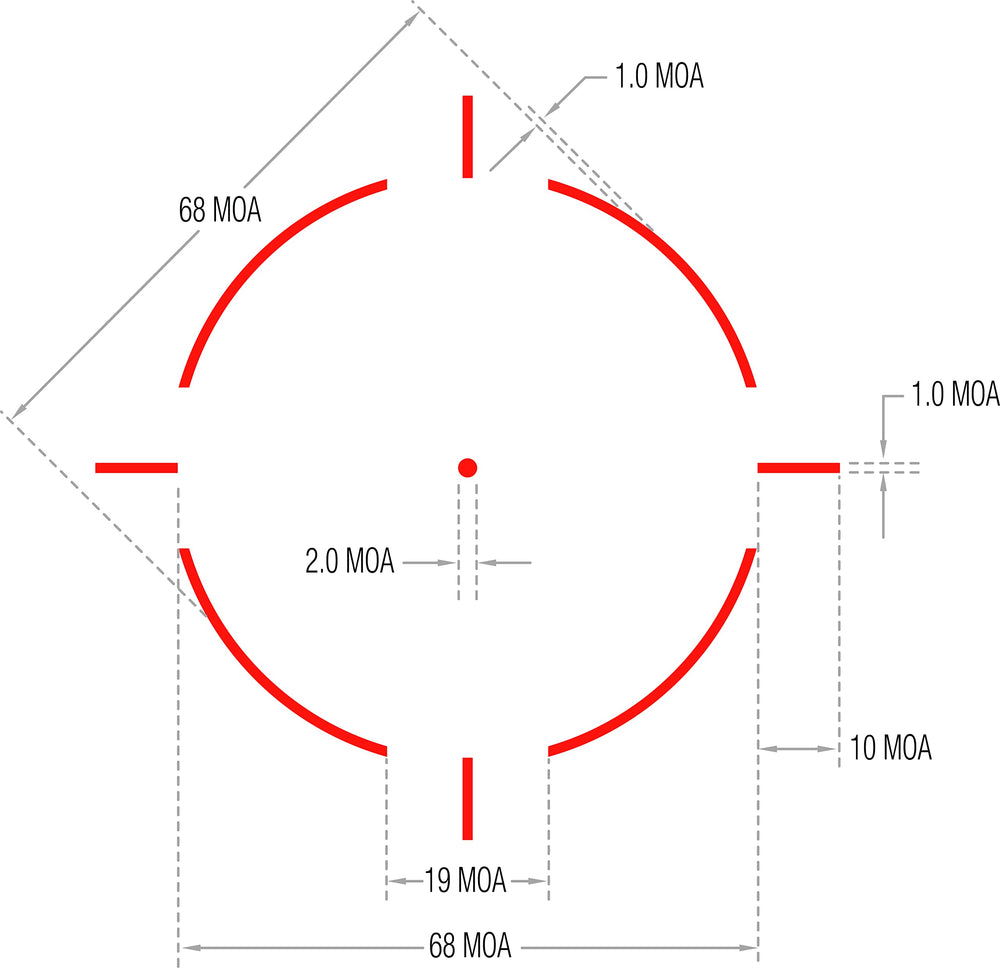 Trijicon MRO HD red dot flush-mounted adjusters for precise zeroing.