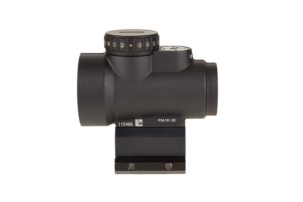 Trijicon MRO HD red dot with full co-witness mount for versatile setups.