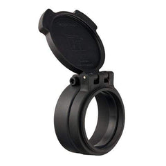 Trijicon MRO objective flip cap protects lens from dust and scratches with quick access.