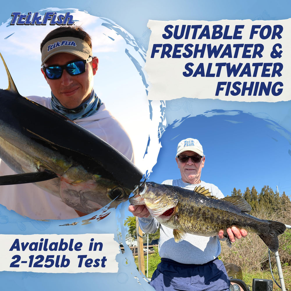 Trik Fish fluorocarbon line long-casting—smooth, extra distance for reach-and-stay presentations.