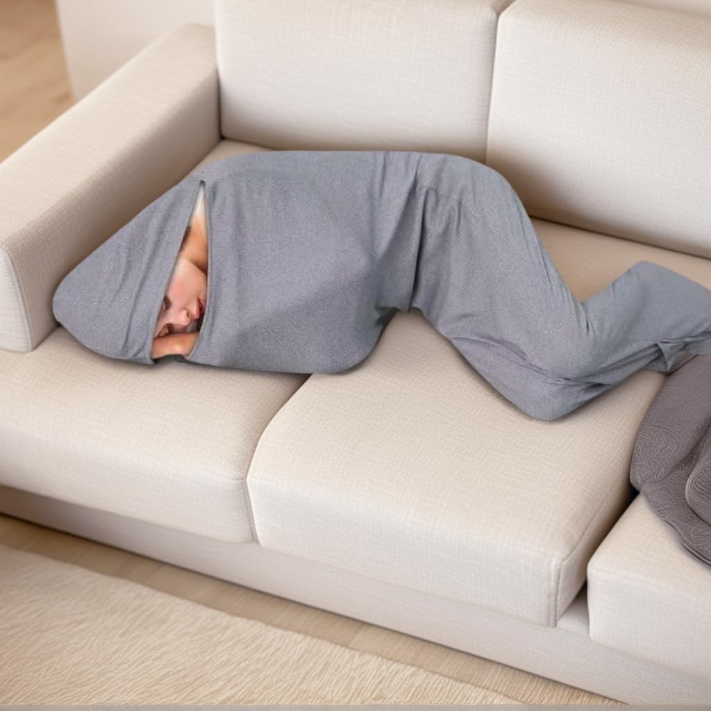 TRIKLOVPO packed sleep pod in luggage illustrates convenient, portable comfort on trips.