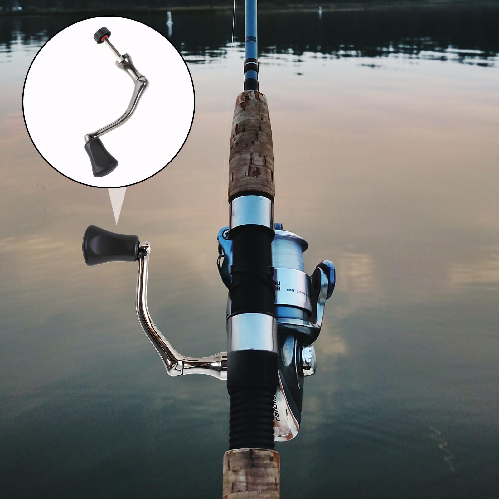 Compact foldable reel handle design for travel