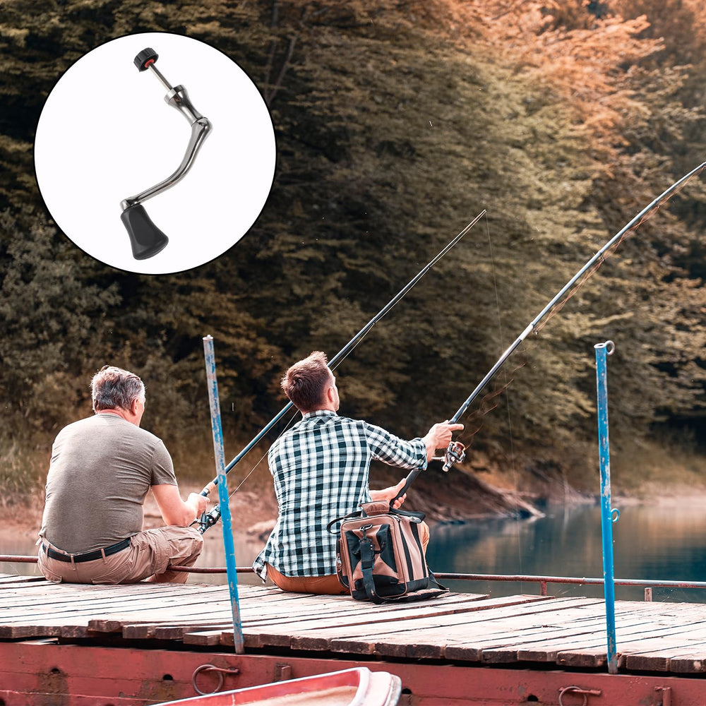 Packaging of Trinkrittey fishing reel handle with dimensions 15x10x2.1 cm