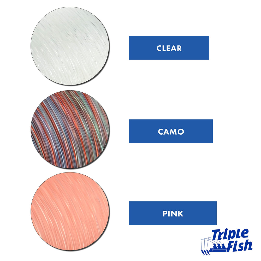 Triple Fish Monofilament Line 3440yd length supports long casts and extended trips.