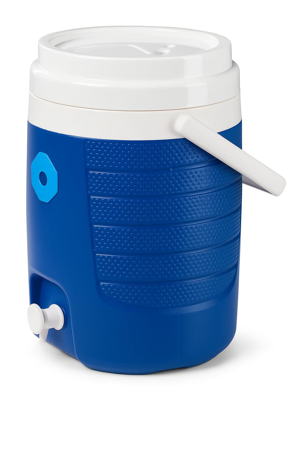 Triplenet Pricing 2 Gallon cooler features a swing-up handle and spigot for easy serving.