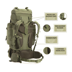 Tripole Colonel 80L detachable day pack for quick trips