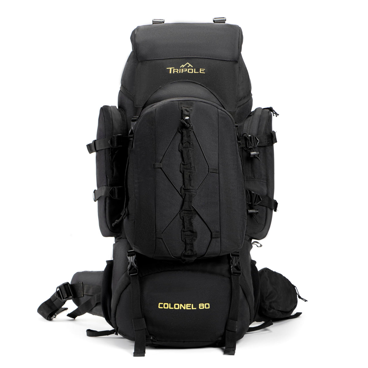 Tripole Colonel 80L internal frame back view shows ergonomic support for hikes.
