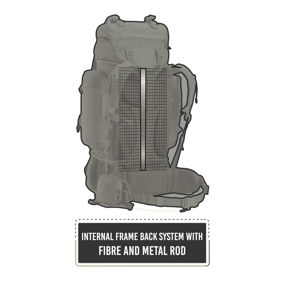 Tripole Colonel 80L soft back padding delivers breathable comfort.