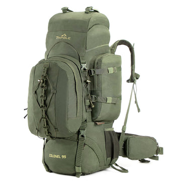 Soft cushioned back and breathable mesh on Tripole Colonel 95L.