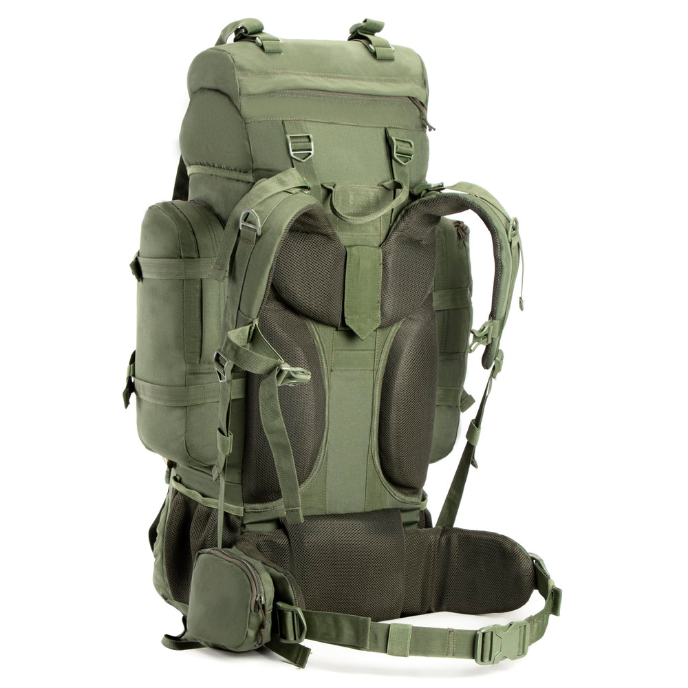 Tripole Colonel 95L shows water-repellent fabric for rugged trips.