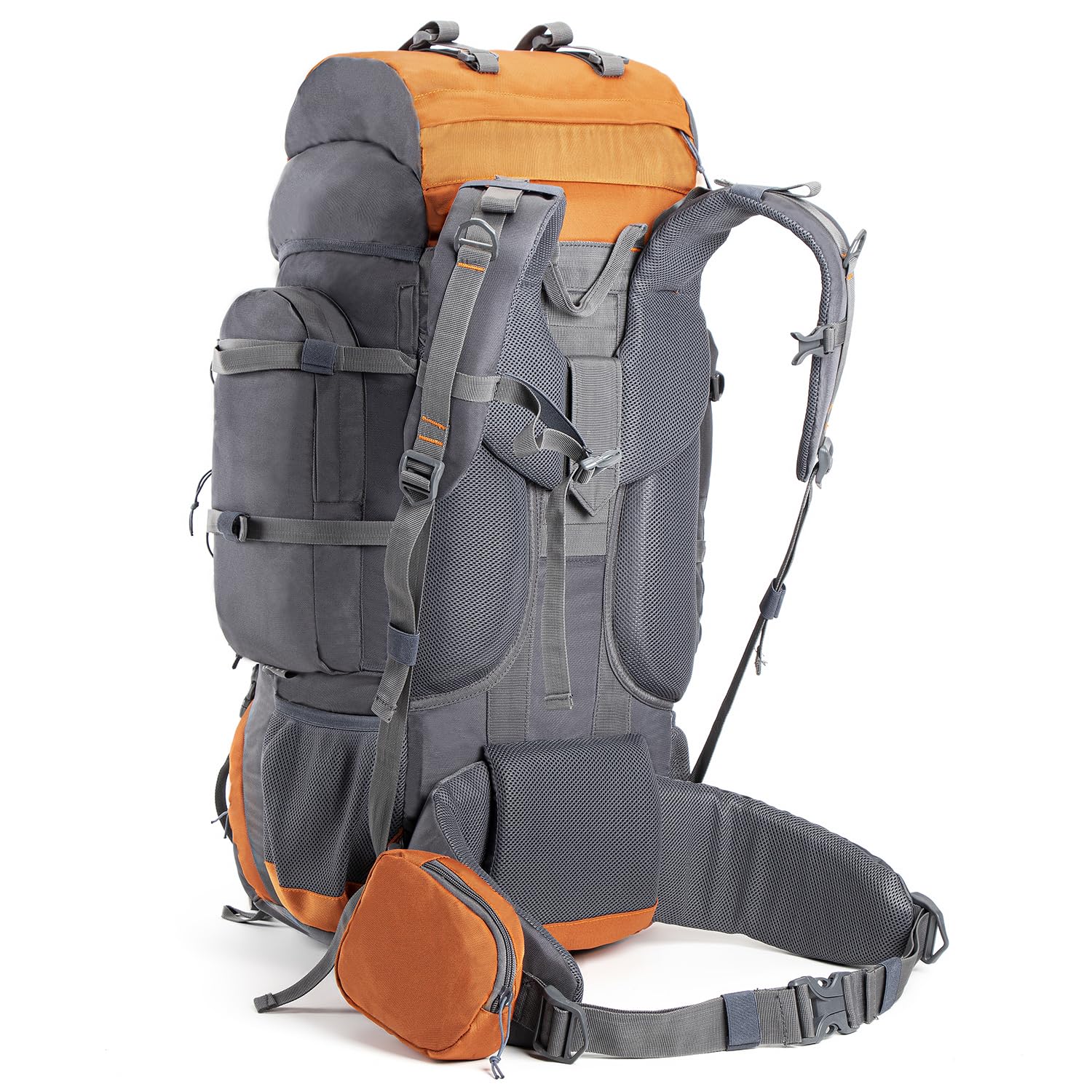 Tripole Walker Orange 55 torso adjustment adapts to different heights for a snug fit.
