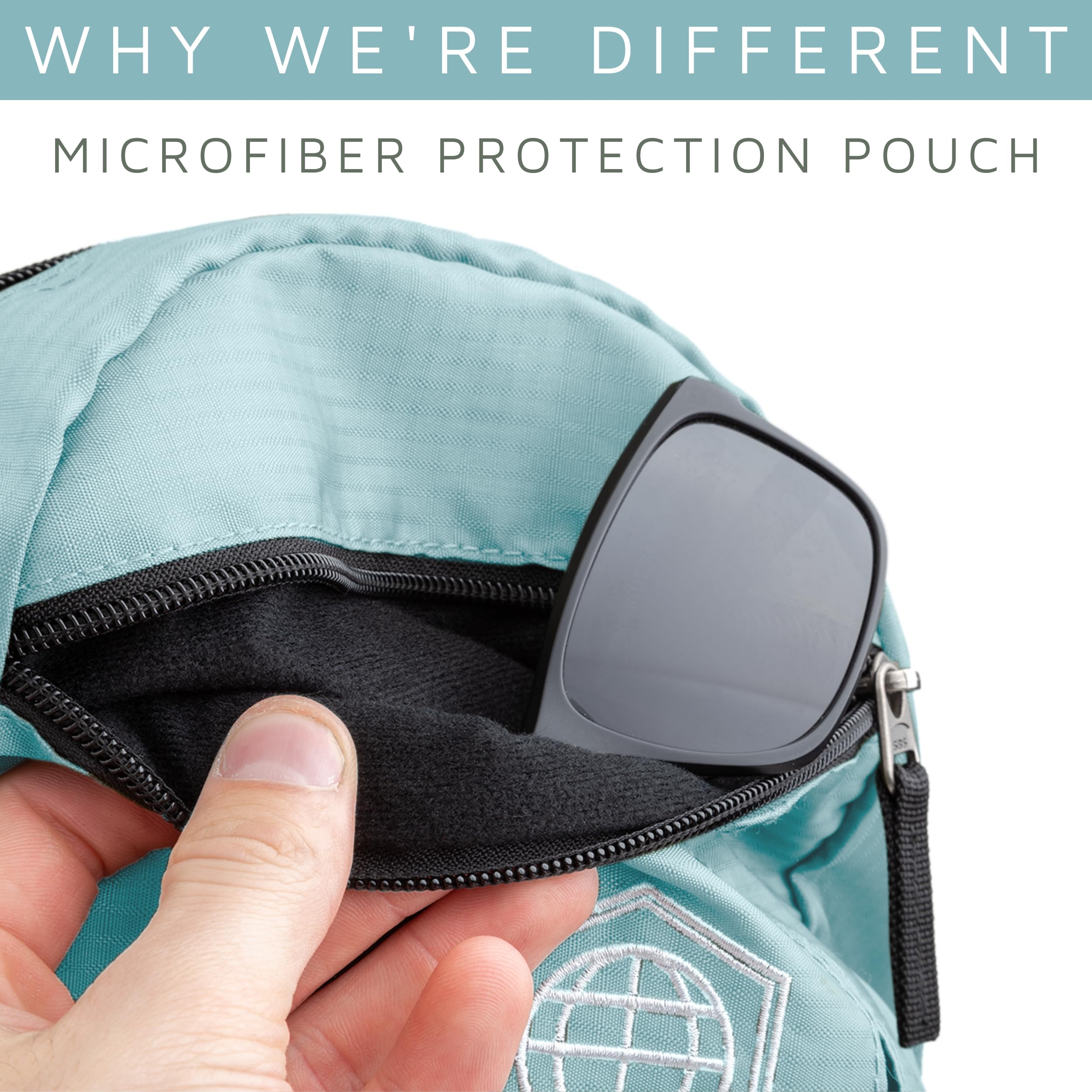 TRIPPED Travel Gear teal foldable backpack with breathable perforated straps for all-day comfort.