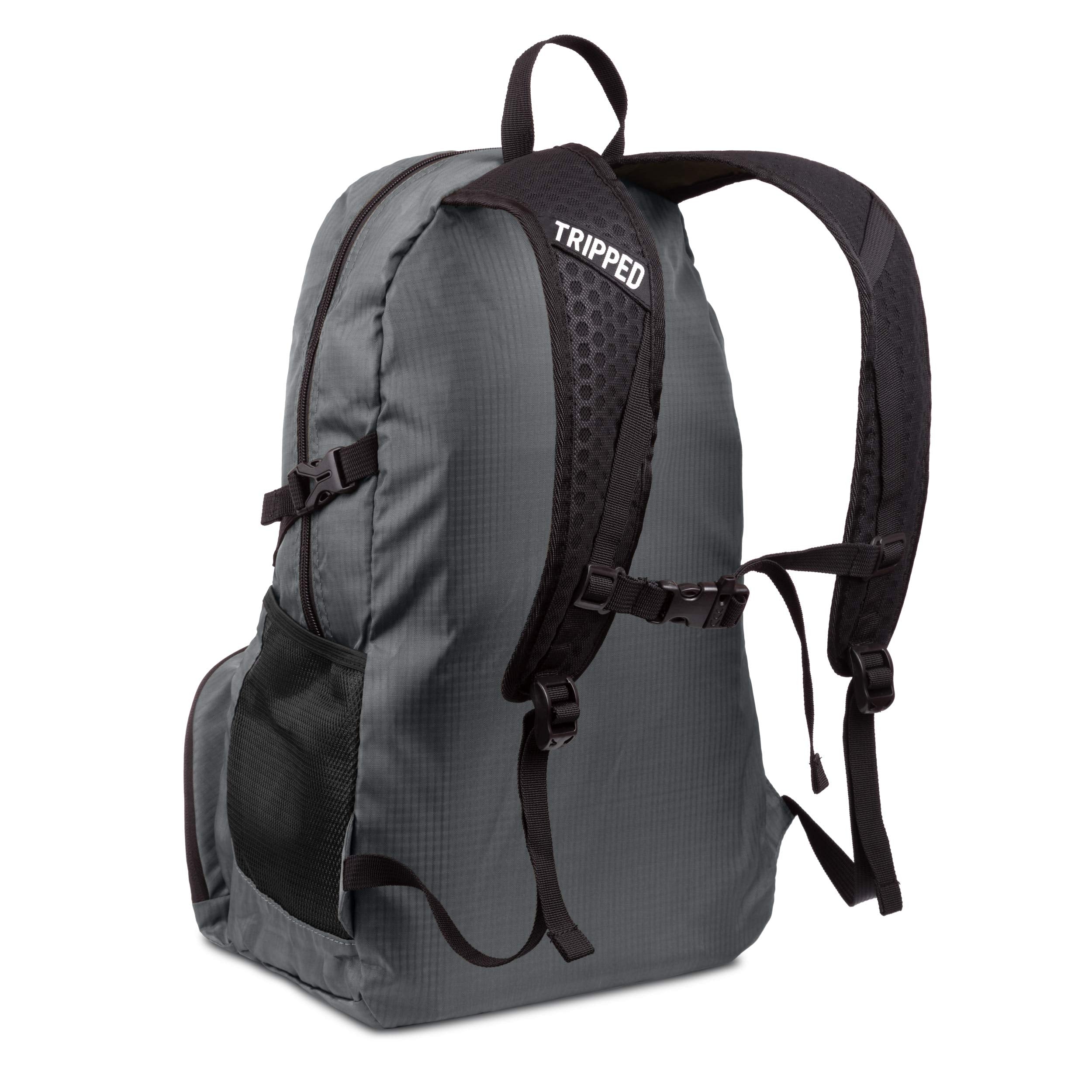 TRIPPED Granite Grey 35L Backpack lightweight design ideal for travel and day trips