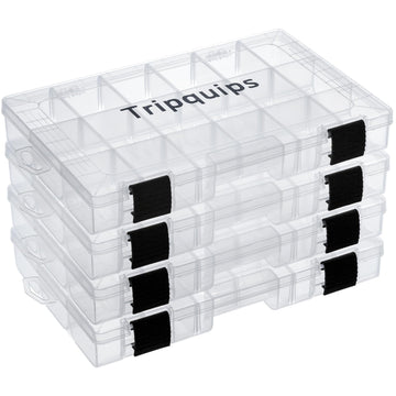 Tripquips 3600 tackle trays 4-pack with clear lid