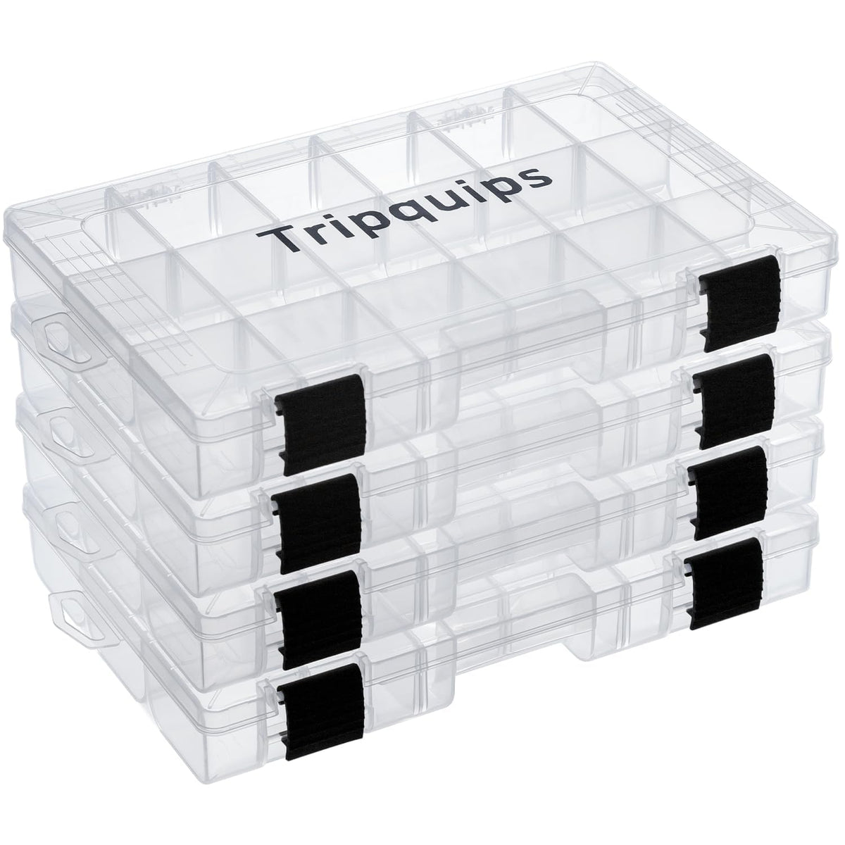 Tripquips 3600 tackle trays 4-pack with clear lid