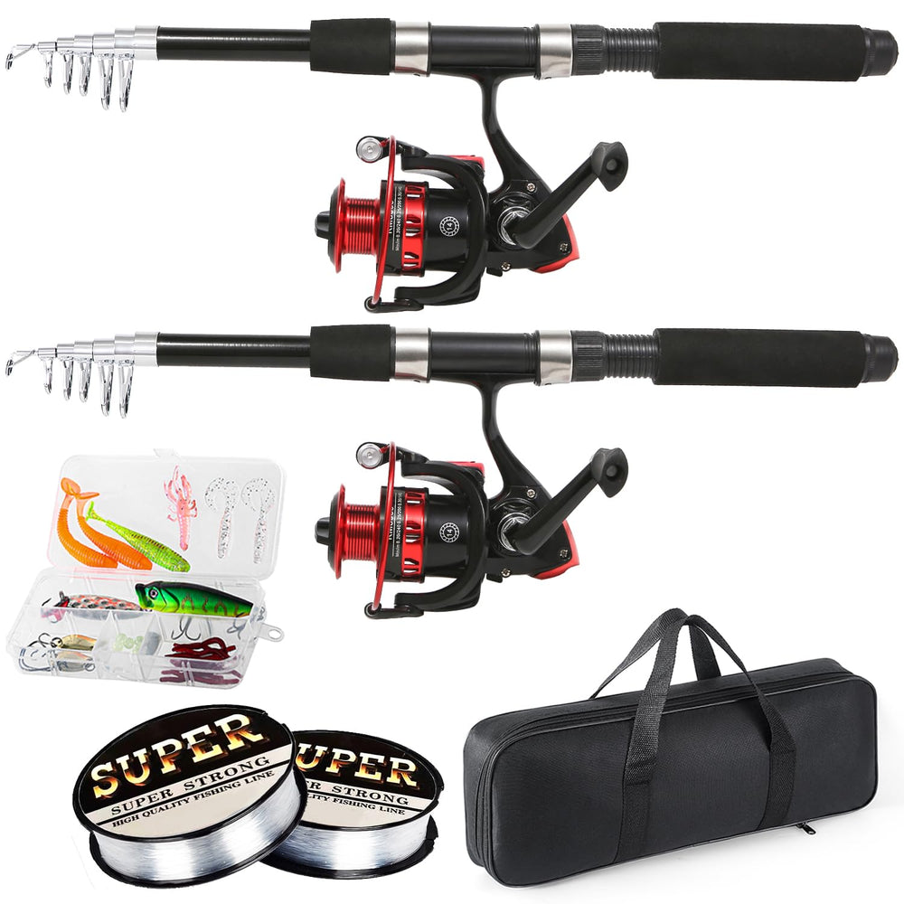 Tripquips 6.9ft carbon fiber rod collapsed for easy portability on trips