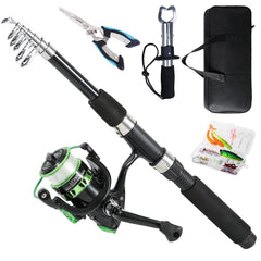 Tripquips 6.9 ft telescopic fishing rod with 3000 spinning reel