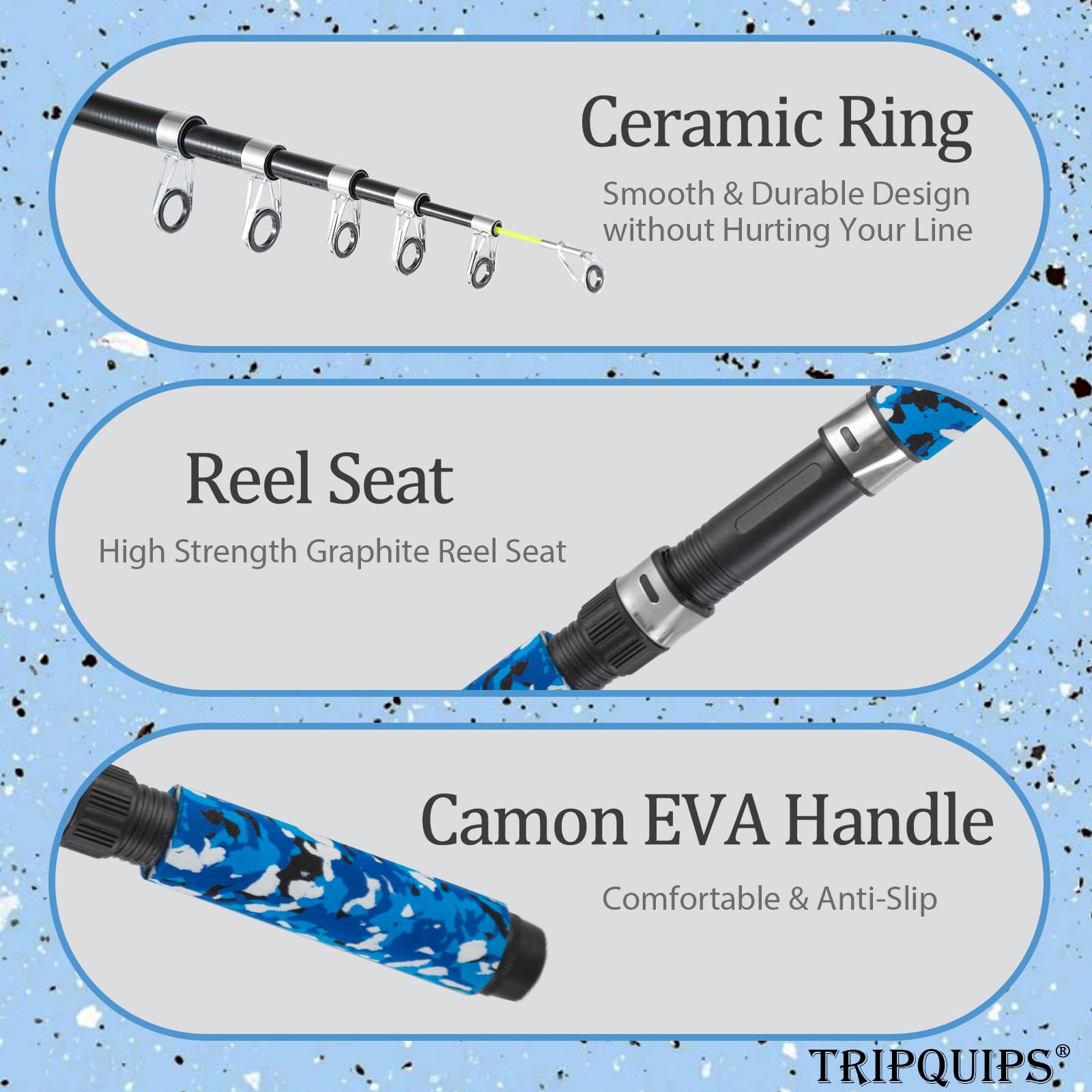 Tripquips complete beginner kit in bag boosts on-the-go freshwater fishing confidence